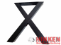 Preview: Tischgestell X Tisch Kreuztisch Kreuzgestell Loft Tischbeine Tischkufen schwarz