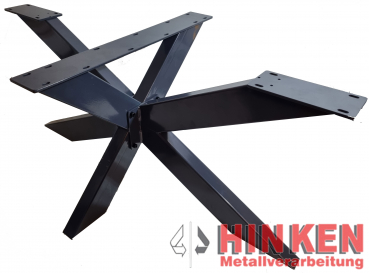 Tischbein-Tischuntergestell im X-Design 58-43-98 cm aus Metal weitere Maße wählbar