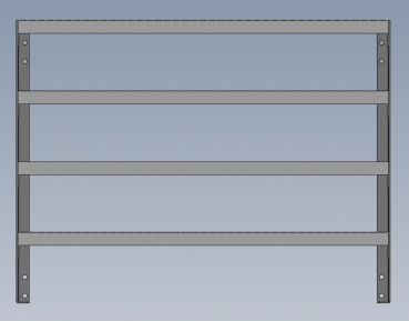 Preview: Stahltreppe Gartentreppe freistehend 4 Stufen ohne Gländer Breite 600-1400mm Höhe 760mmm