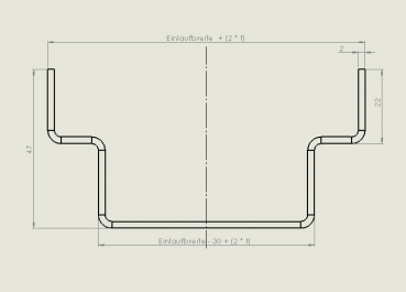 Preview: Drainagerinne H1 Edelstahl Einlaufbreite 90mm, 120mm, 140mm und 190mm