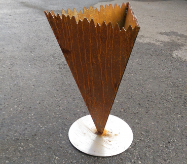 Gartendeko Feuersäule Rostsäulen Fackel Garten Stehle 60cm