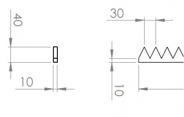 Preview: Zackenleiste 10mm, Übersteigschutz Zaun, Rückewagen Stahl