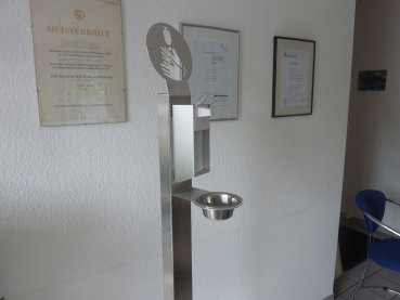 Preview: D-20000-V03 Desinfektionsständer mit Desinfektionsmittelspender