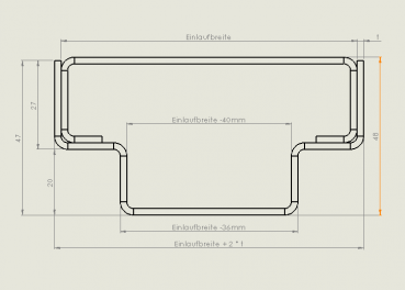 Preview: Drainagerinne H1, Edelstahl inkl. Rost Einlaufbreite 90mm, 120mm, 140mm und 190mm