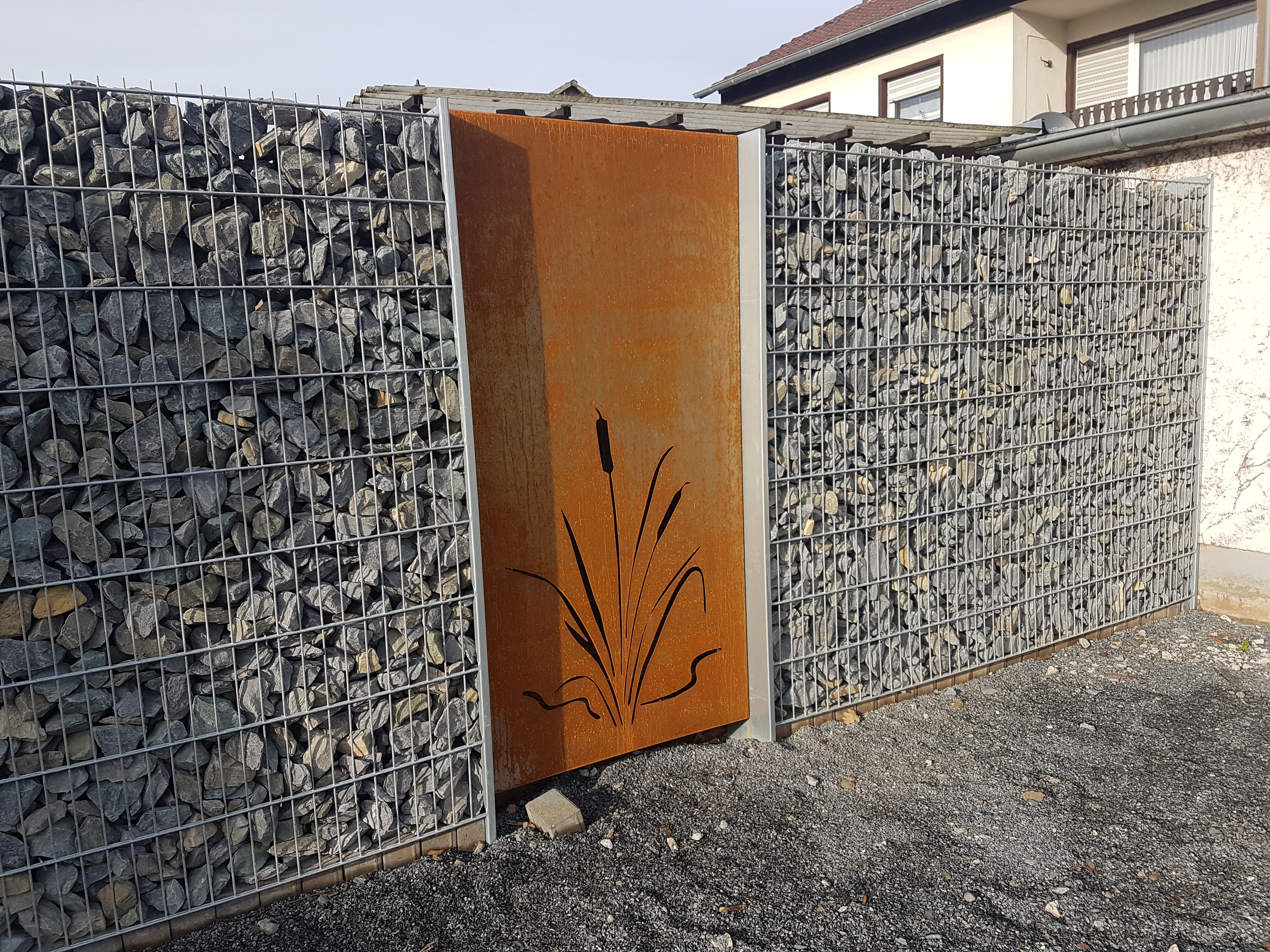 Hinken Design Gabione Steinkorb Sichtschutz Steinzaun