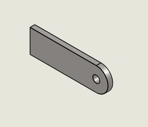 Anschweißlasche Halter Metall roh Stahl Blech Lasche Geländer mit Loch